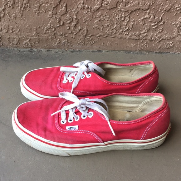 vans red shoes mens